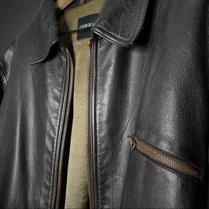 RARE VINTAGE “GIORGIO ARMANI” LEATHER JACKET